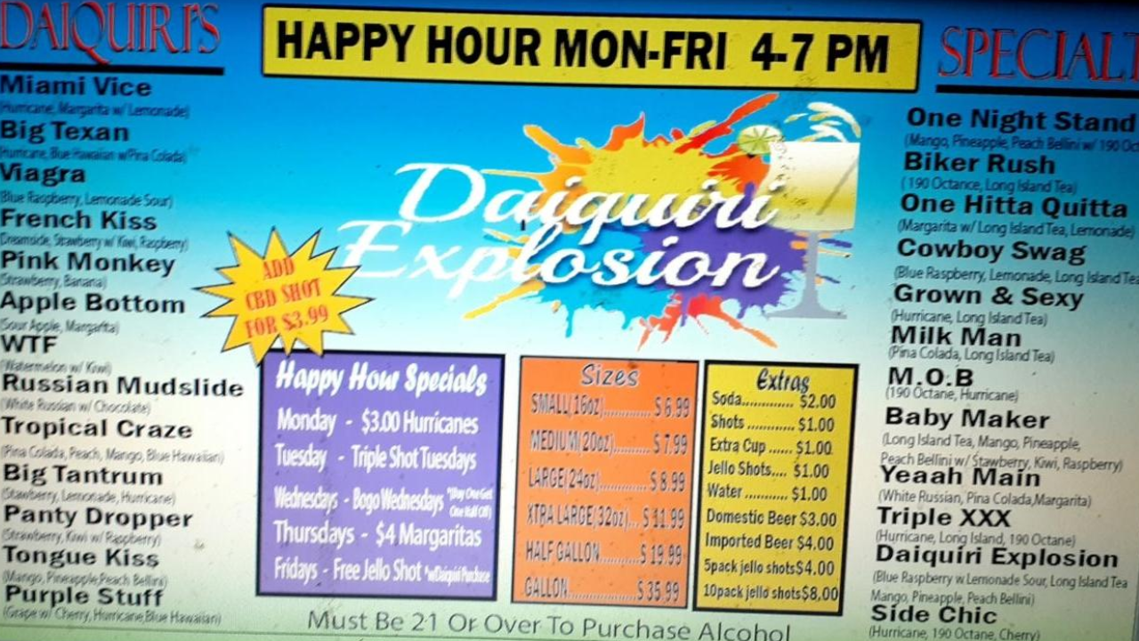 daiquiri explosion